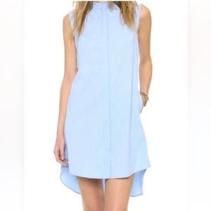 Milly sleeveless shirt dress light blue size small